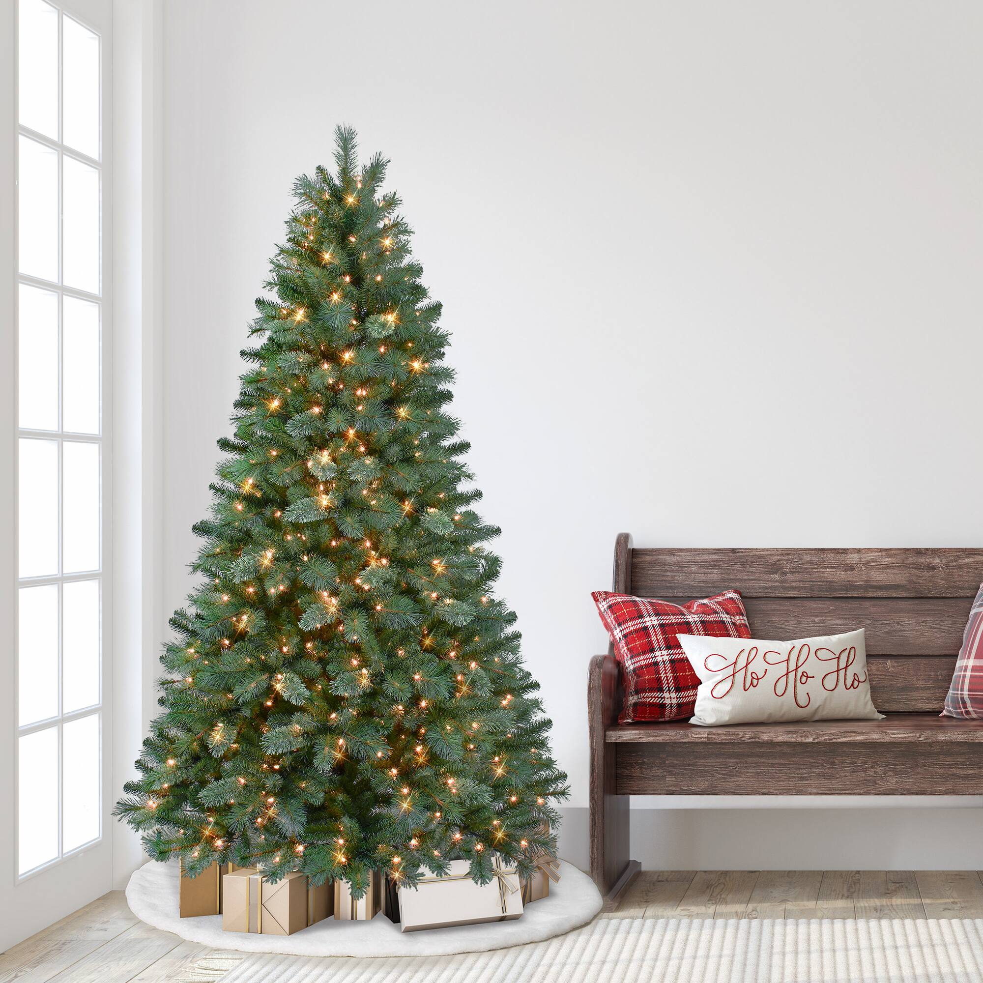 6.5ft. Pre-Lit Teton Artificial Pine Tree, Clear Lights